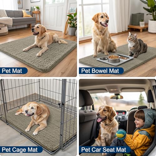 Dog Door Mat for Muddy Paws 30x20 (Warm Taupe / 30"X20")