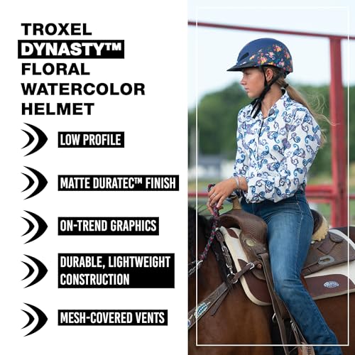 Dynasty Ultralight Horse Riding Helmet (Floral Watercolor / X-Small)