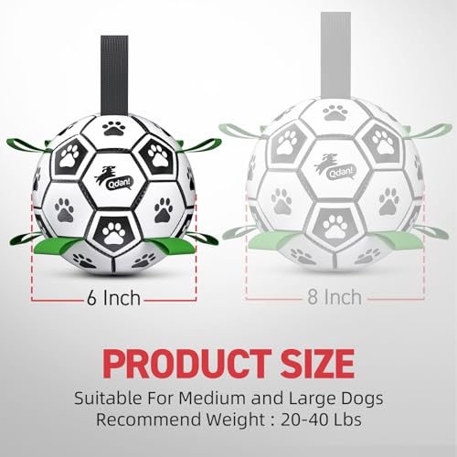 Dog Soccer Balls with Bell Inside (Squeaky Green / Medium Size 2 (6 Inch))