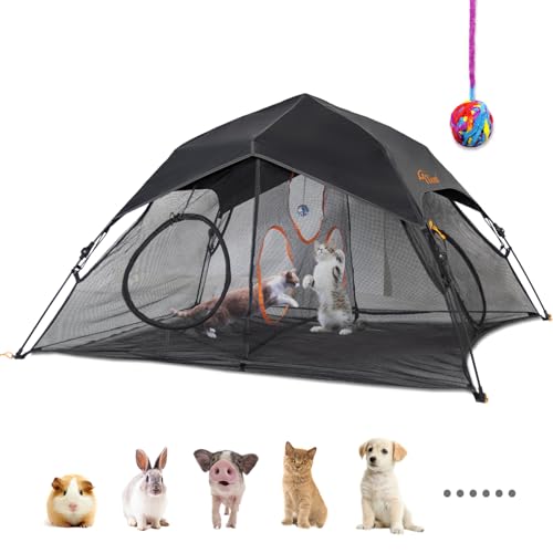 Outdoor Cat Play Tent for Indoors and Outdoors (Black / One layer)