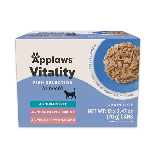 Vitality Fish Variety in Broth Wet Cat Food 12 (2.47 Ounce (Pack of 12))