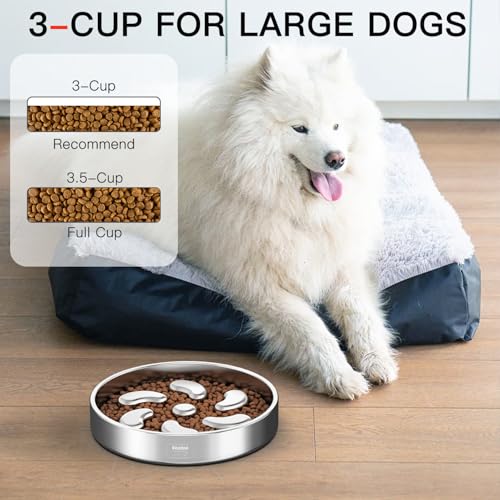 Slow Feeder Dog Bowl (Spiral-2Pack / L 3~3.5Cups)