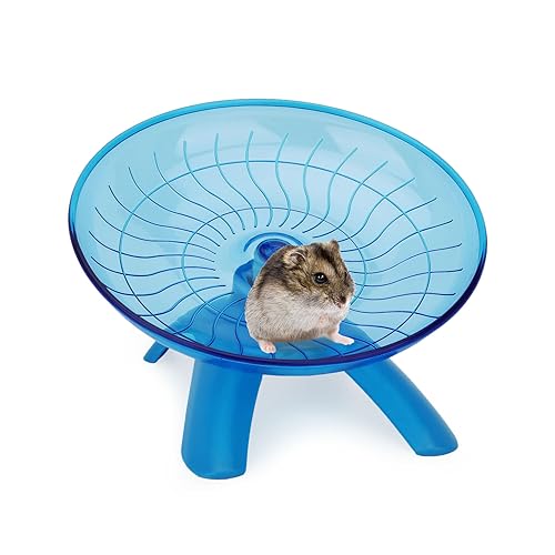 Hamster Wheel Flying Saucer Silent Exercise Wheel Running Wheel for Hamsters (Blue)