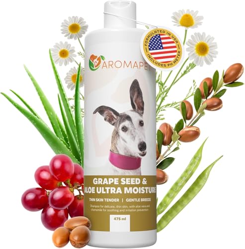 Grape Seed & Aloe Ultra Moisture for Thin Skin Dog Shampoo (Greyhound / 16 Fluid Ounces)