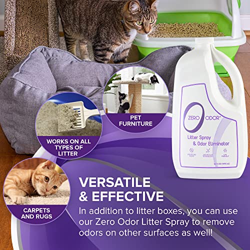 Litter Box Odor Eliminator Refill (64 Fl Oz (Pack of 1))