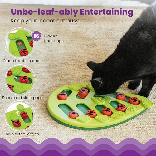 Nina Ottosson Buggin’ Out Puzzle & Play Cat Toy Treat Puzzle (Green / Treat Puzzle)