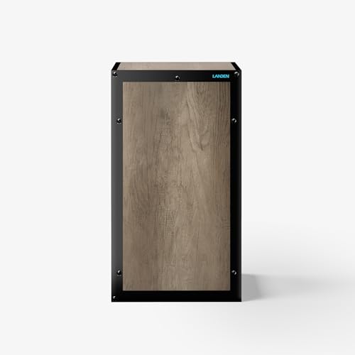 Metal Aquarium Cabinet 20 Gallon Fish Tank Stand (Beige Oak Wood / W17.7 x D17.7 x H31.5 in(45X45X80cm))