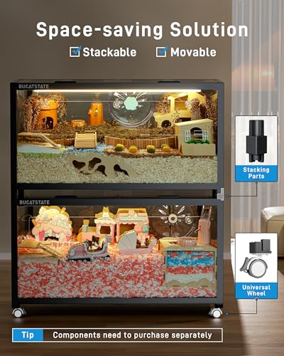Hamster Cage 3.0 (39.3"L x 19.7"W x 20.4"H / Black)