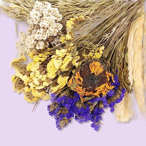 Natural Ear of Grain Flower&Herb Bedding Mate Habitat Decor (Flower Style)