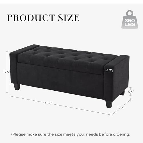 Ottoman with Storage (Dark Grey)