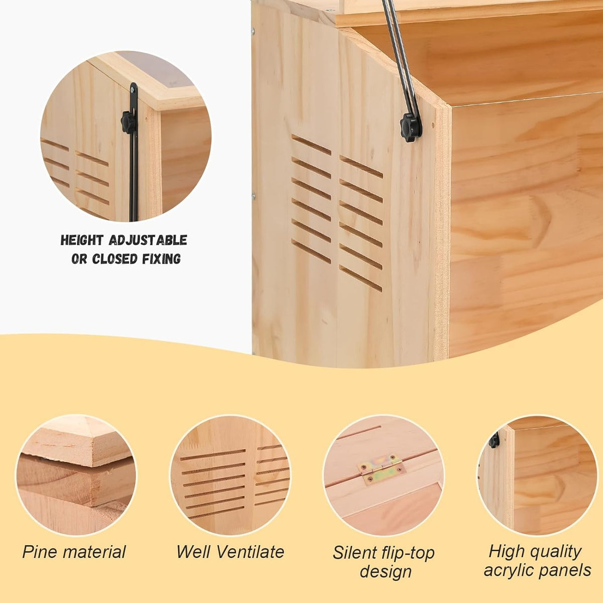 Wooden Hamster Cage (40.0"L x 20.0"W x 20.0"H)