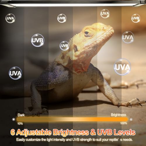 LED UVB Light for Reptile with Timer & Dimmer (22 Inch)