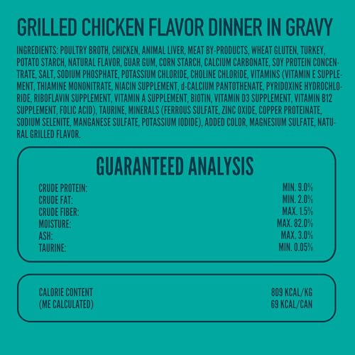 A Strong Heart Grilled Chicken Cuts in Gravy Cat Food (3 Ounce (Pack of 24))