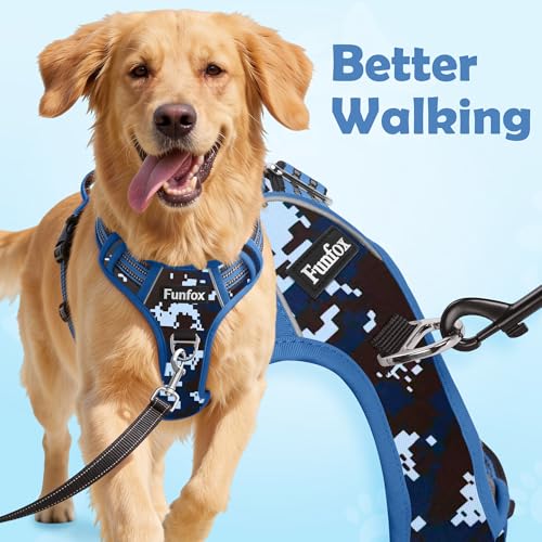 Dog Harness No Pull (Mosaic Blue / X-Large)