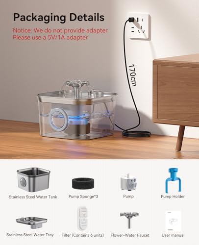 Cat Water Fountain Stainless Steel