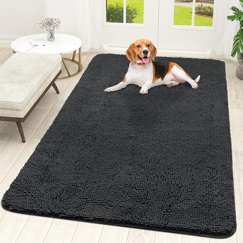 Dog Door Mat for Muddy Paws 59x35 (Dark Grey / 59" X 35")