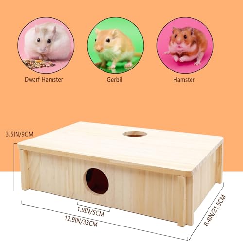 Multi Chamber Hamster Tunnel House Maze (Natural wood Hamster Maze House)
