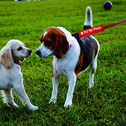 Funny Dog Leash Sleeve Pet Me Please Dog Leash Wrap Wrap Alert Hanging ID Patch Tag Pet Birthday Gift (Pet Me Please-sleeve)