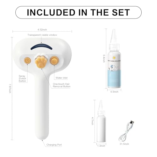 Pet Steam Brush for Dog & Cat (120ML)