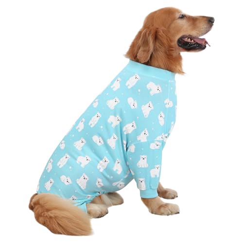 Dog Pajamas One Piece Light Comfy Pjs Pet Costume M (XXX-Large / Sleepy Polar Bears)