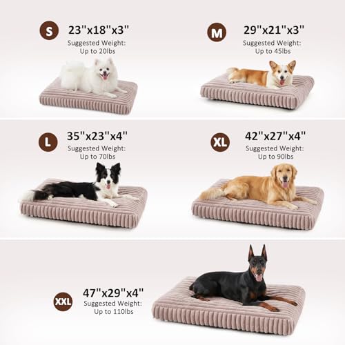 Dog Beds Large Sized Dog (Pink / L(35"x23"x4"))