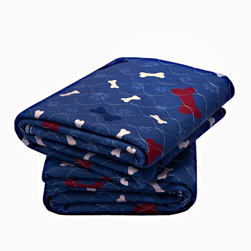 Washable Pee Pads for Dogs + Pet Grooming Gloves (30x36 Inch (Pack of 2))