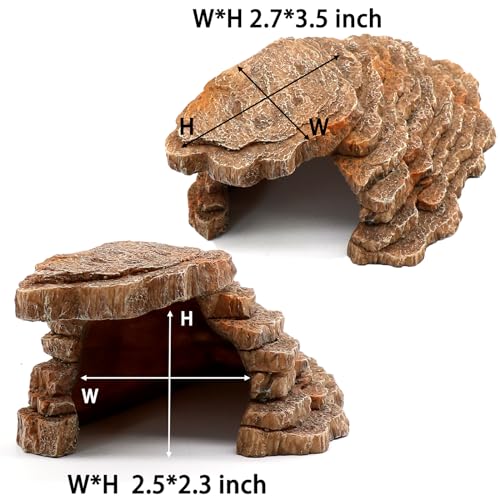 Gecko Hide Shale Scape Step Ledge (Small-7.3 * 4.4 * 3)