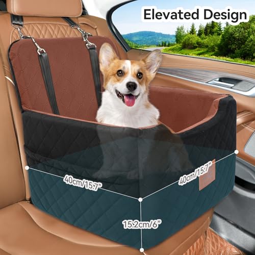 Dog Car Seat for Small (Black/Brown)
