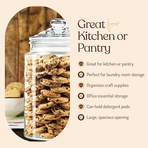 1.5 Gallon Tall Glass Cookie Jar (1.5 Gallon Cookie Jar - Pack of 2)