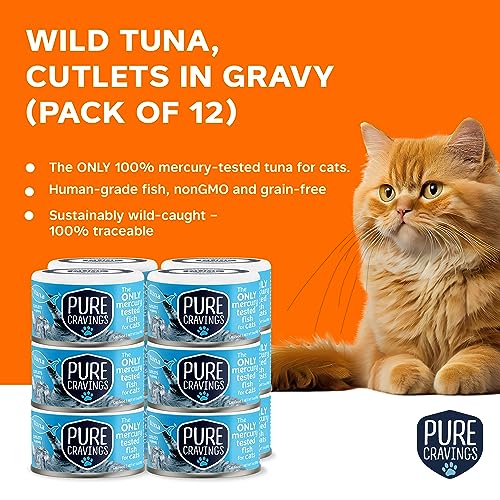 Wet Cat Food Canned Tuna Cutlets in Gravy