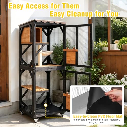 Catio Outdoor Cat Enclosure on Wheels