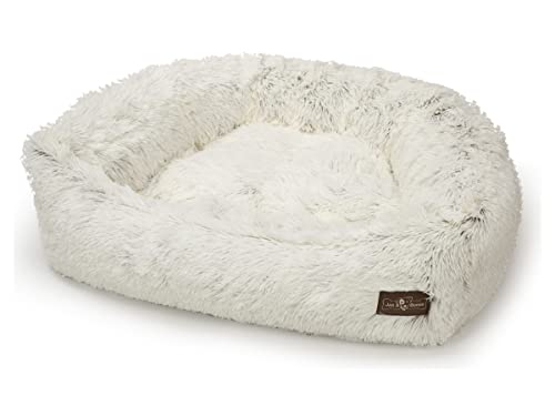 Napper White Faux Fur Dog Bed w (Large / White)