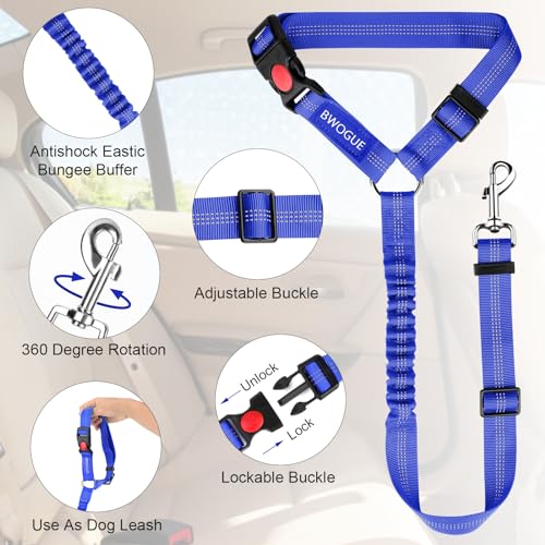Dog Seat Belt for Car (Dark Blue)