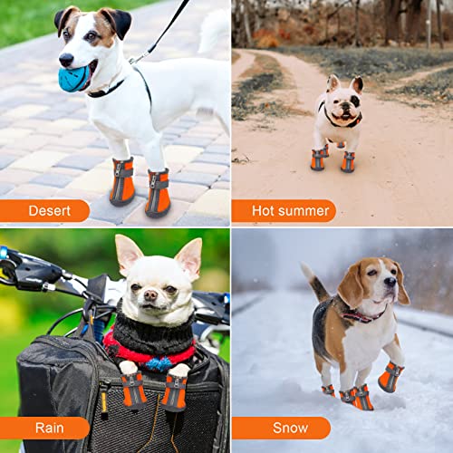 Dog Shoes for Small Dogs (#3 (width 1.49 inch) for 10-15 lbs)