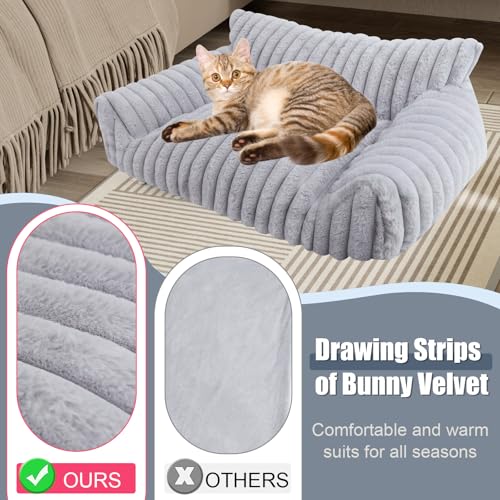 Dog Beds for Small Dogs (Medium(30x20x10") / Grey)
