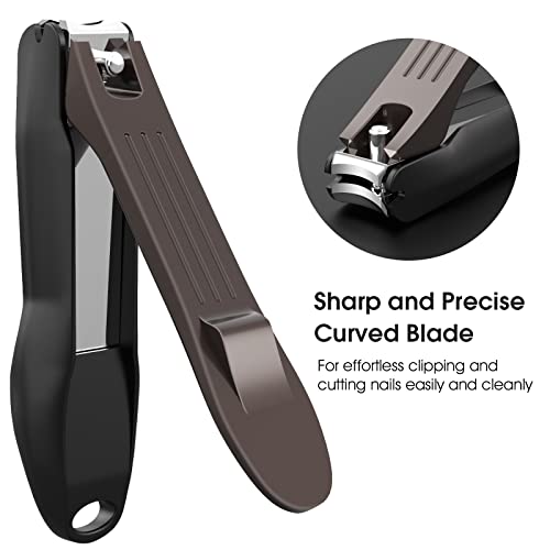 Nail Clippers with No Splash Storage Box (1 Count (Pack of 1))