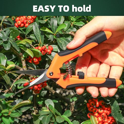 3 Pack Garden Pruning Shears Scissors Clippers (Orange)