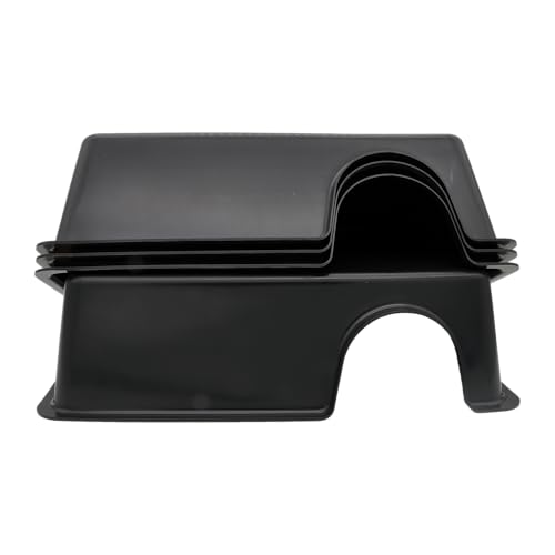 Extra Large Reptile Hide Box Cave (Black / XXL 4 Pcs)