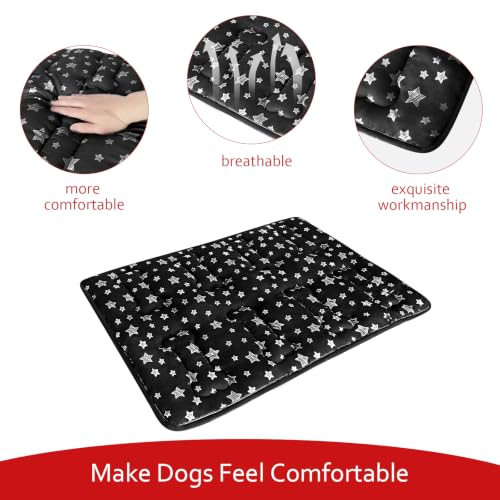 Dog Crate Pad Mat (XX-Large 48"X30" / Black)
