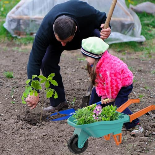 Kids Gardening Set with Wheelbarrow (Green)
