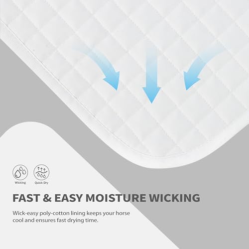 All Purpose Square Quilted Western Saddle Pad (White)