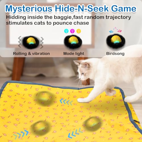 Interactive Cat Toys for Indoor Cats (yellow)