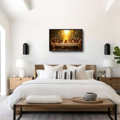 Large The Last Supper Wall Art for Living Room (36"L x 24"W / Jesus)