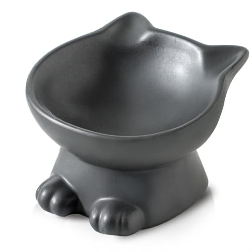Elevated Cat Bowls (4.5 OZ / Matte Black)