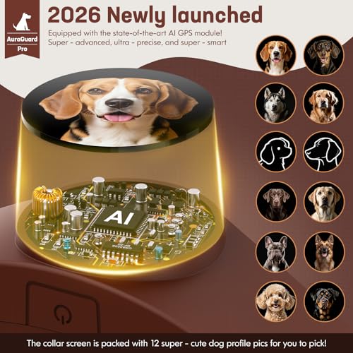 GPS Dog Collar Fence System with Free App (Brown)