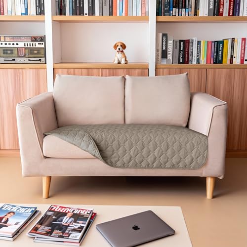 Waterproof Loveseat Cover (32x53 Inch (Pack of 1) / Dark Stone)