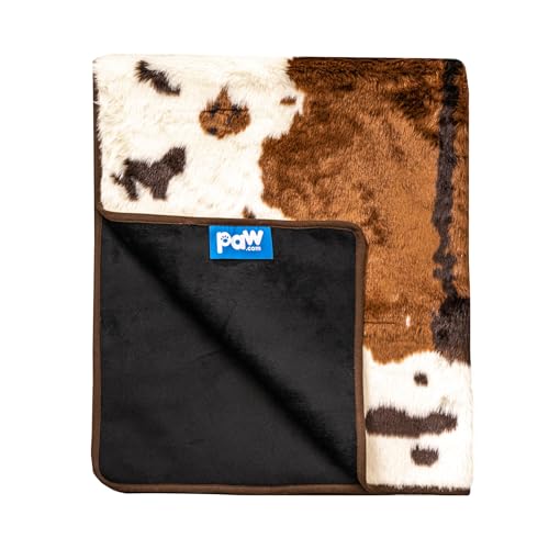 PupProtector Waterproof Throw Blanket (Brown Cowhide / Original (60" L x 50" W))