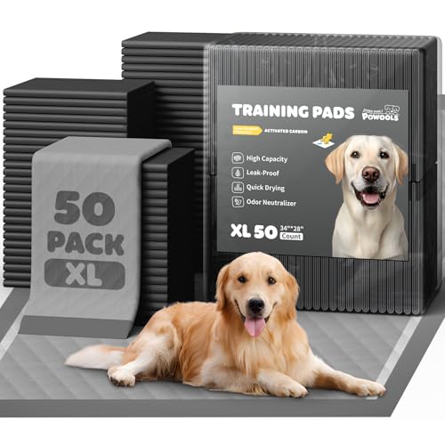 Charcoal Puppy Pads for Dogs (Black / 34" x 28" (50 Packs))
