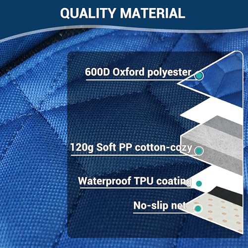 Dog Car Seat Covers for Back Seat (Truck Bench-61"W / Blue)