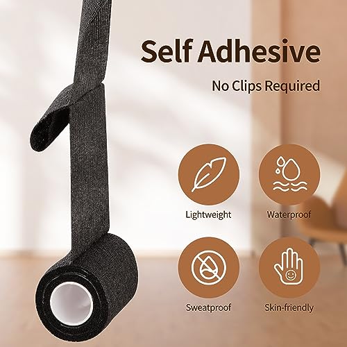 12 Rolls Self Adhesive Bandage Wrap (Black)